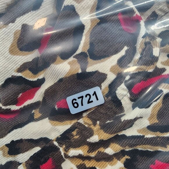 Womens Charter Club Leopard Print Corduroy Jacket Button Front Long Sleeves L - Picture 10 of 10